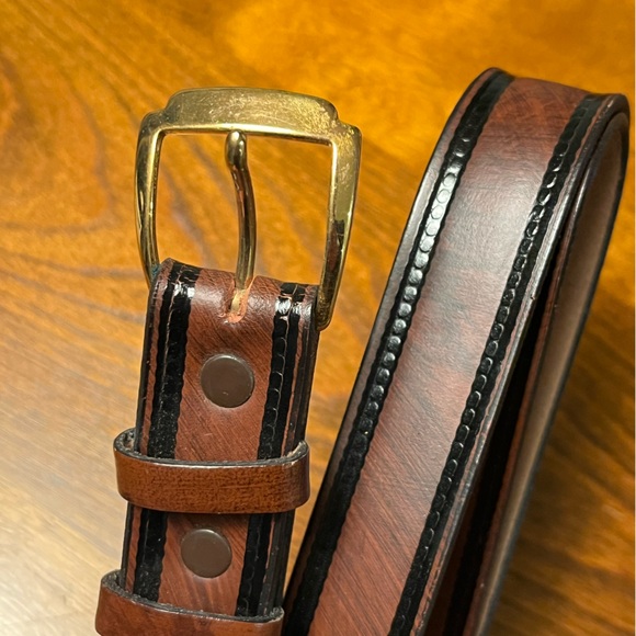Genuine Top Grain Saddle Leather Belt - Picture 4 of 7